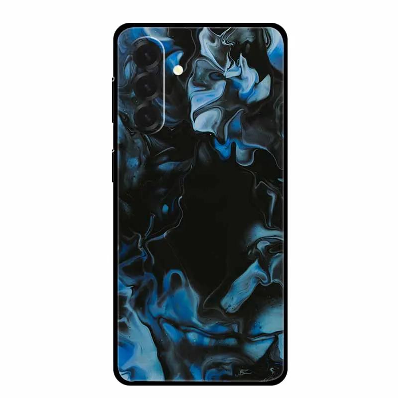 For Samsung Galaxy A17 Cases Marble Painted Black Silicone Back Cover Case for Galaxy A17 5G Protective Shell A17 Texture Bumper