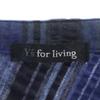 Y's for living Check Pattern No sleeve one piece Navy Youji Yamamoto Women Used