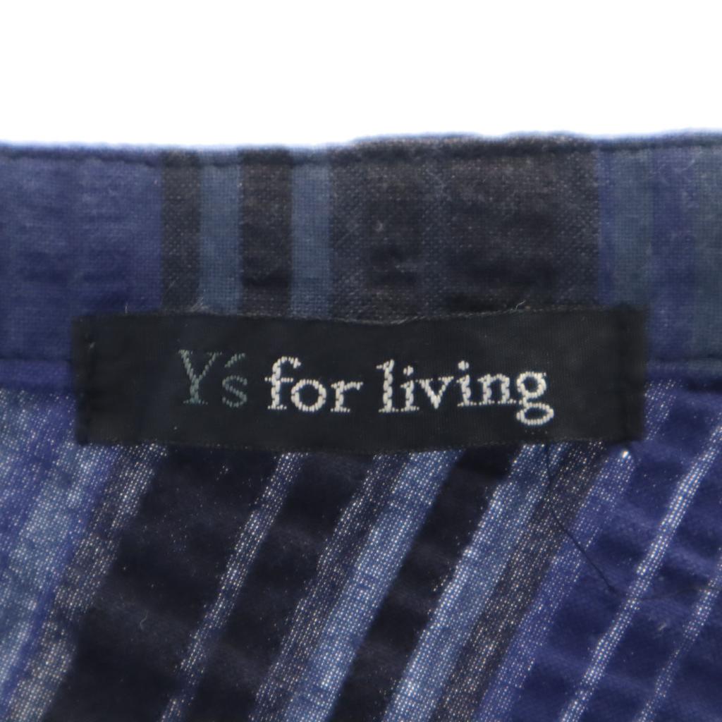 Y's for living Check Pattern No sleeve one piece Navy Youji Yamamoto Women Used