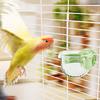 Parrot Feeder Birdcage Food or Water Dispenser Splash-proof Hanging Feeder Bowl with Clamp for Macaws Parakeets Cockatiels