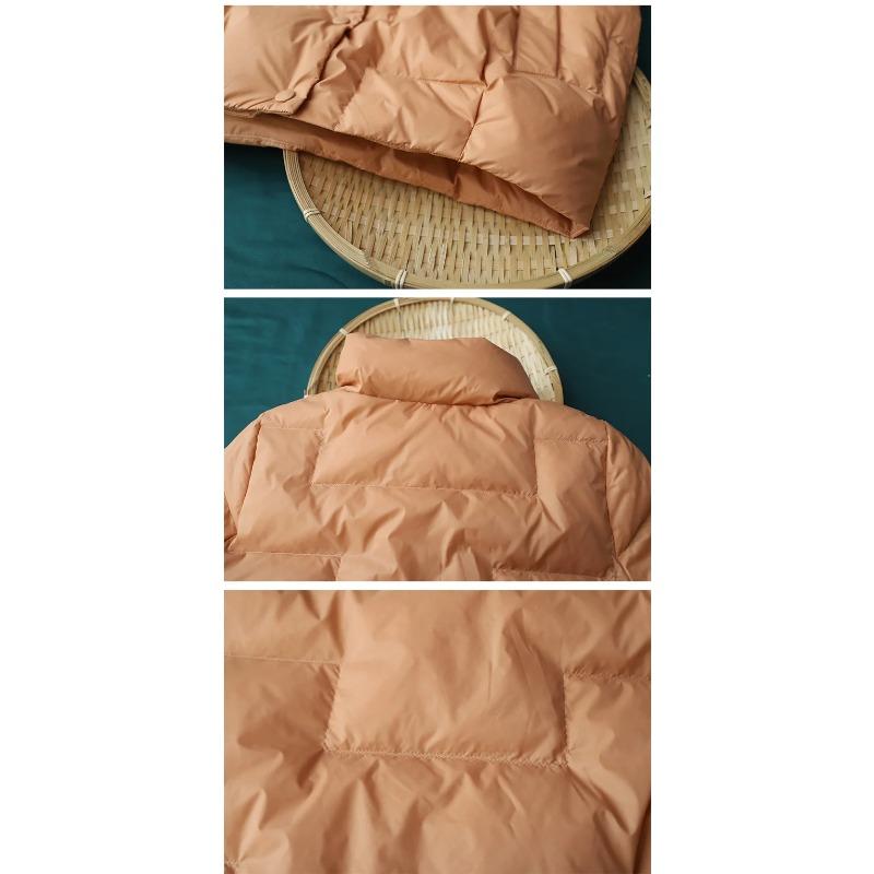 Schinteon Women Light Down Jacket Simple Casual Solid Color Stand Collar Short Outwear Autumn Coat Female New 2024 Fashion