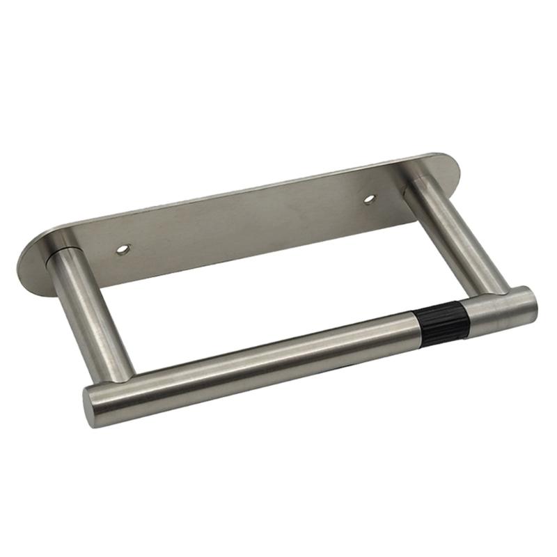 

Stainless Steel Toilet Paper Holder No Drilling Tissue Roll Holder Wall Mounted Tissue Rack Bathroom Accessories 1 срібний