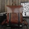 Sommer Rucksack für Herren Koreanischer Stil Modische Tasche Retro Schultasche für Mittelschüler Lässiges Crazy Horse Leder