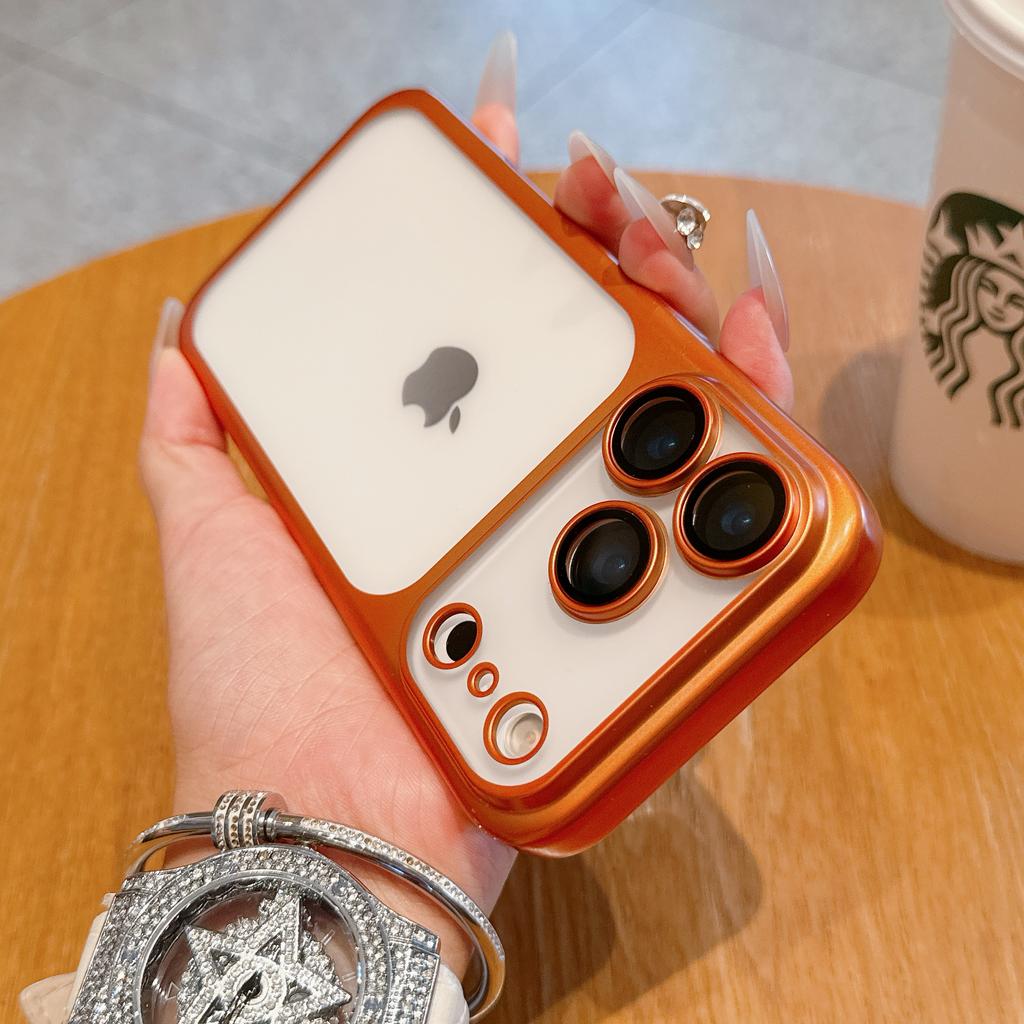 Luxury Plating Matte Transparent Wireless Charging Phone Case For iPhone 17 16 15 14 13 Pro Max Air Plus Shockproof Clear Cover