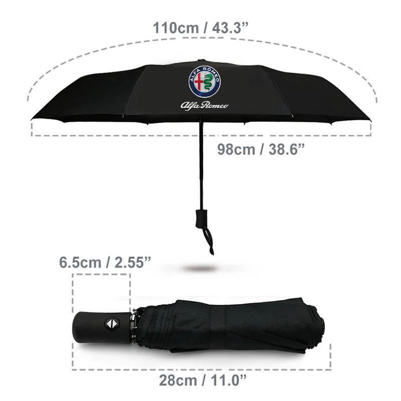 CZHHO1 Car Black Glue Fully Automatic Umbrella UV Resistant Folding For Alfa Romeo giulietta 159 mito giulia stelvio 147 Accessories