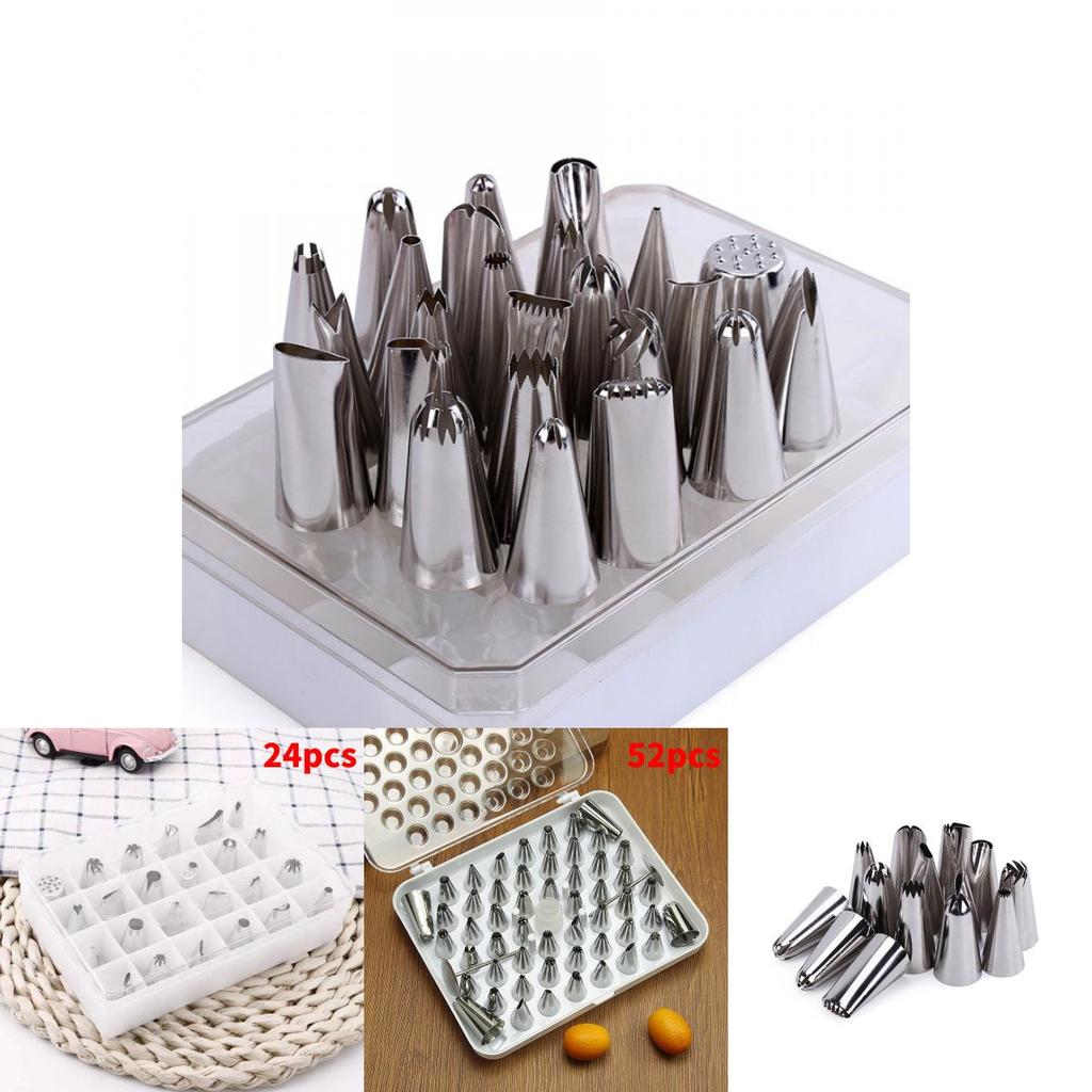 Stainless Steel Piping Tips Set For Cake Decorating With Reusable Bags For Baking Enthusiasts