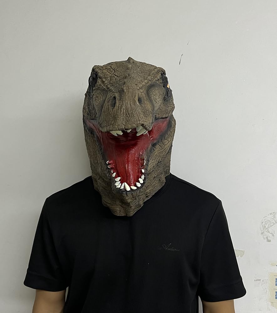 [TASOGARA] Halloween Animal Mask, Latex Mask, Costume Mask, Cosplay Mask, Event Party (Tyrannosaurus)