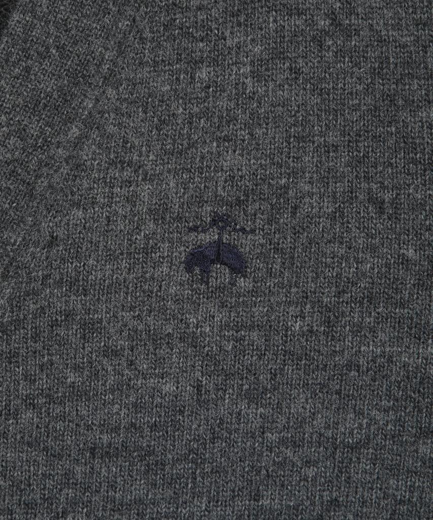 Brooks Brothers Wool Cardigan (Charcoal) (Bbwcmbf405)