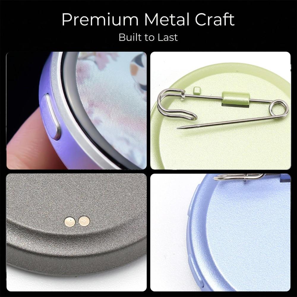 Anime E-Badge Display Pin 1.7 Inch Touch Screen LED Button Collectible Cyber Dynamic Images GIFs Short Videos Gift for Friends