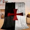 1PC Knights Templar Symbol Flannel Blanket Gift, Suitable for Both Men And Women, Soft Ideal for Beds And Sofa, Birthday Or Christmas Gift