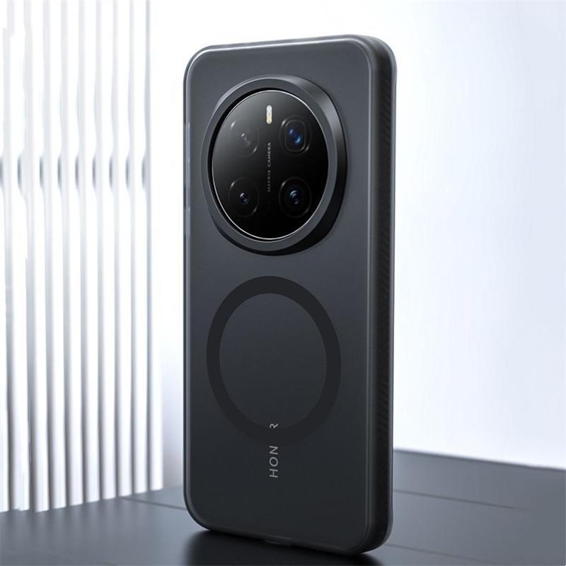 Magnetic Case For Honor Magic 8 Pro Case Built in For MagSafe Skin Feel Matte Transparent Back Cover Shockproof Bumper