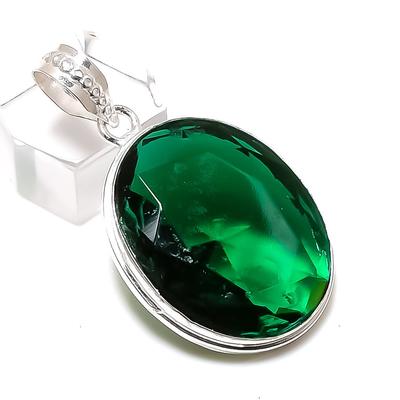 Natuurlijke Peridoot Edelsteen Handgemaakte 925 Sterling Zilveren Sieraden Hanger 1.77" O5g22