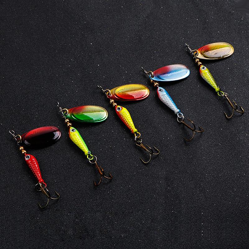 Fishing Spinner Bait 9G Spoon Lure Metal Baits Treble Hook Artificial Fish Wobbler Feeder Carp Spinnerbait