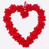 Valentine'S Day Love Red Rose Wreath Door Hanging Couple Party Decoration Rattan Pendant Wedding Scene Decoration