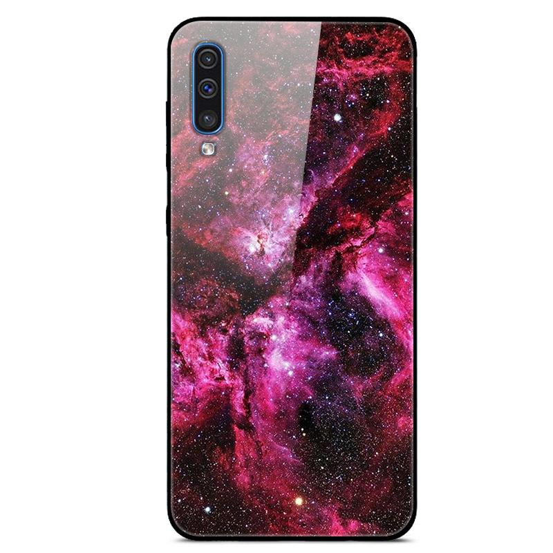 For Samsung A50 Case A51 Tempered Glass Planet Space Cover Glass Back Case for Samsung Galaxy A50S A51 A50 A 50 Fundas Coque