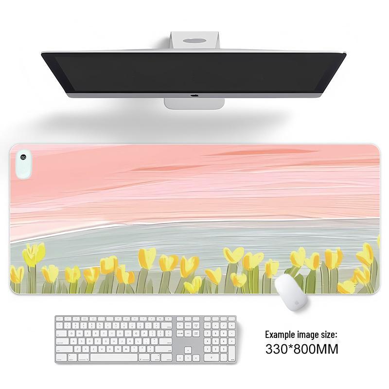 Large Odorless Cartoon Heating Desk Pad - Warm Office Mouse & Table Mat