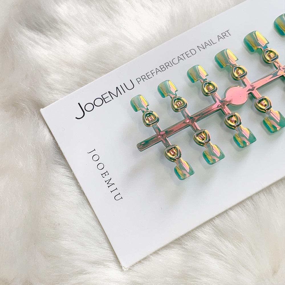 Kikyō Cat Eye Glass Bead Toenail Tips: Pre-made, Removable, Semi-finished, Wearable Nail Tips 142