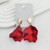Pendientes Irregulares de Borla de Pétalos para Mujer, Diseño Exagerado Statement, Joyería de Moda de Lujo Ligero