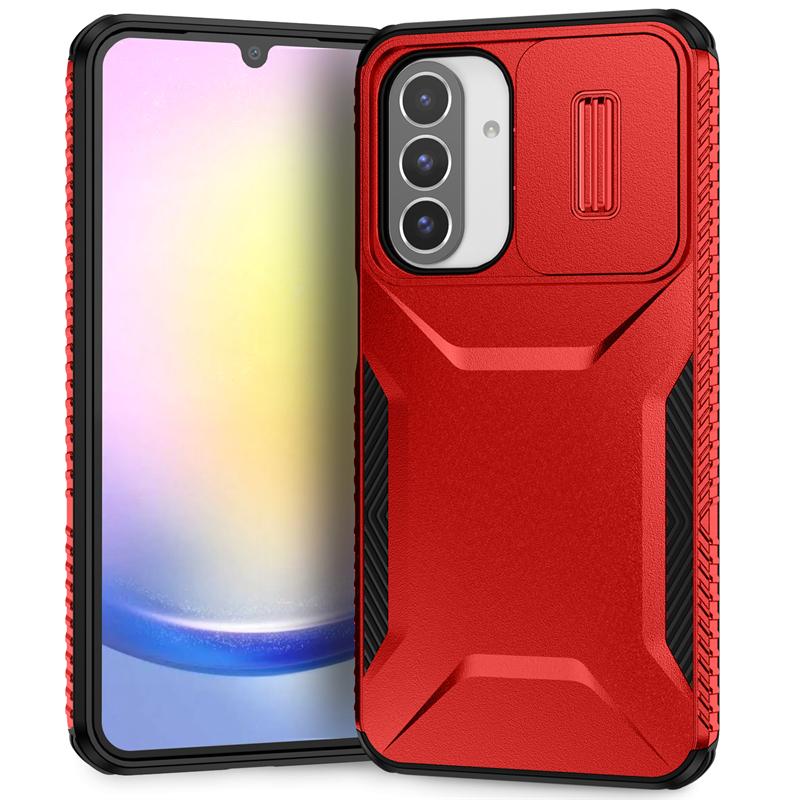 Coque Blindée Hybride Résistante aux Chocs Pour Samsung Galaxy A14 A34 A54 A15 A25 A35 A55 A16 A26 A36 A56 A37 A57 Fenêtre Coulissante Push Cover Arrière