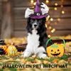 Pet Witch Hat Halloween Parties Witch Hat with Stretch Chin Rope for Carnivals