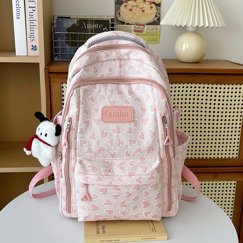 

Школьная сумка для учениц младших классов средней школы. Вместительный, свежий и симпатичный рюкзак для учениц средних классов. Дорожный рюкзак для старшеклассников. single package розовый