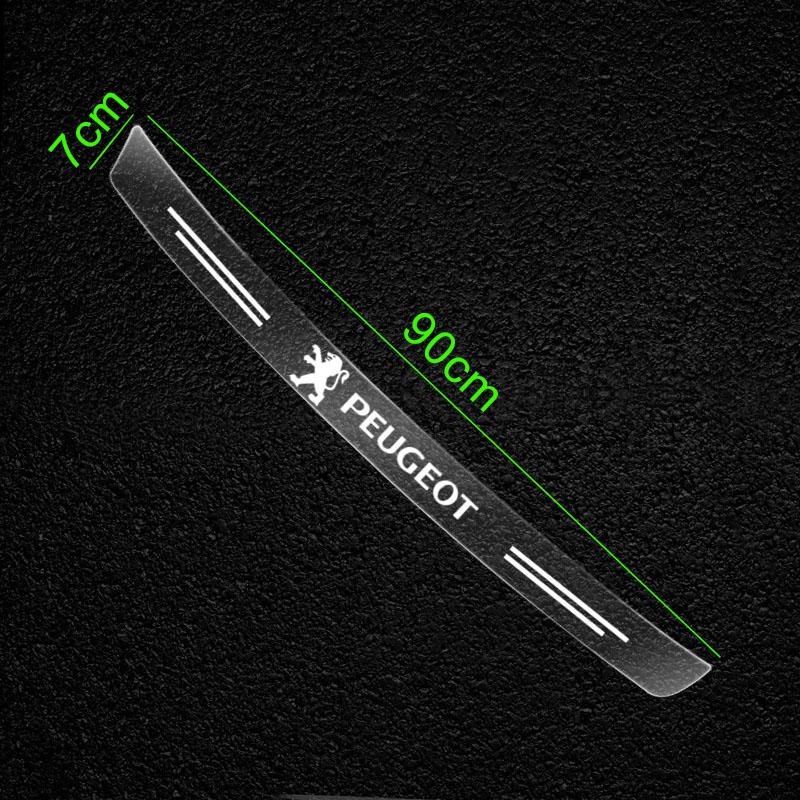 1Pcs Transparent Car Trunk Badge Protective Sticker Auto Goods For Peugeot 308 408 508 RCZ 208 3008 2008 206 207 108 406 407 408 206 207 208 306 307