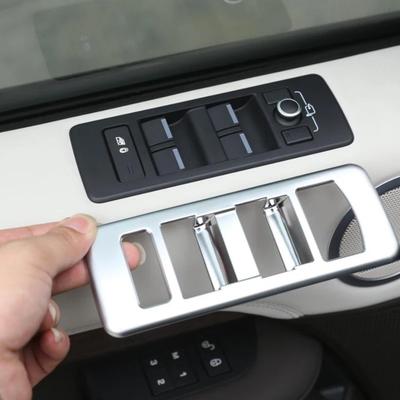 For Land Rover Discovery 5 2017+ Glass Lifting Frame All-inclusive Window Lifting Button Decorative Frame ABS Chrome Plating 4pc