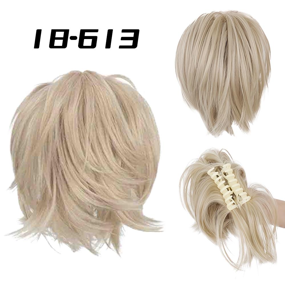 MISS WIG Synthetic Short Wavy Ponytail Extensions Deformation Claw Ponytail Style For Women Daily Party Wear