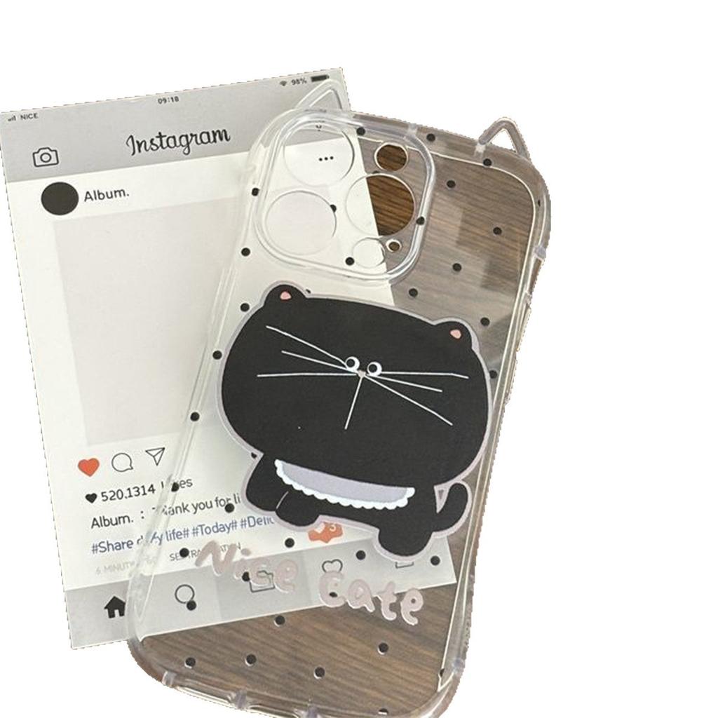 Katzenohren vergilben nicht für Apple 13promax Handyhülle Neue Vier-Ecken-Sturzsichere Handyhülle Ausgehöhlt 14promax