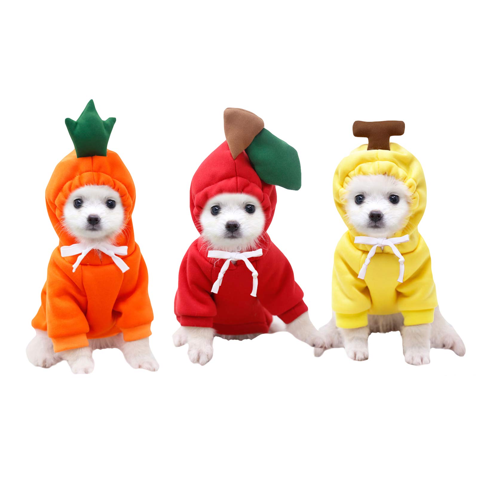 

sac taske Забавная одежда для собак, Костюмы для питомцев, Преображение в фрукты и овощи, Одежда для кошек (Набор из 3 шт.: Банан, Яблоко и Морковь)