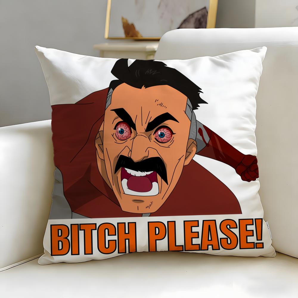 

popular animated series Invincible Cushion Cover Soft & Easy-Wash Pillow Case – Versatile for Couch, Bed, Travel and Office 30cmx30cm