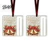 Surprise Cash Gift Packaging 2Pcs Christmas Holder Ornament, Acrylic Money Hanging Decor with Holiday Party Santa Snowman Design, Tree Pendant