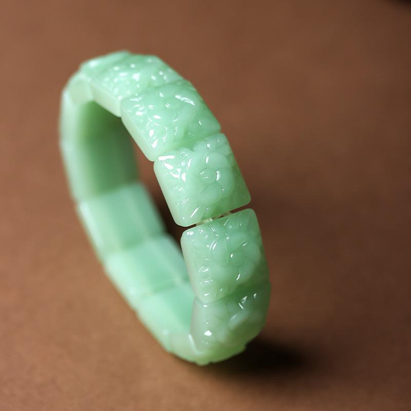 Chalcedony Bamboo Joint Bracelet - New High-End Chinese Style Hand Jewelry