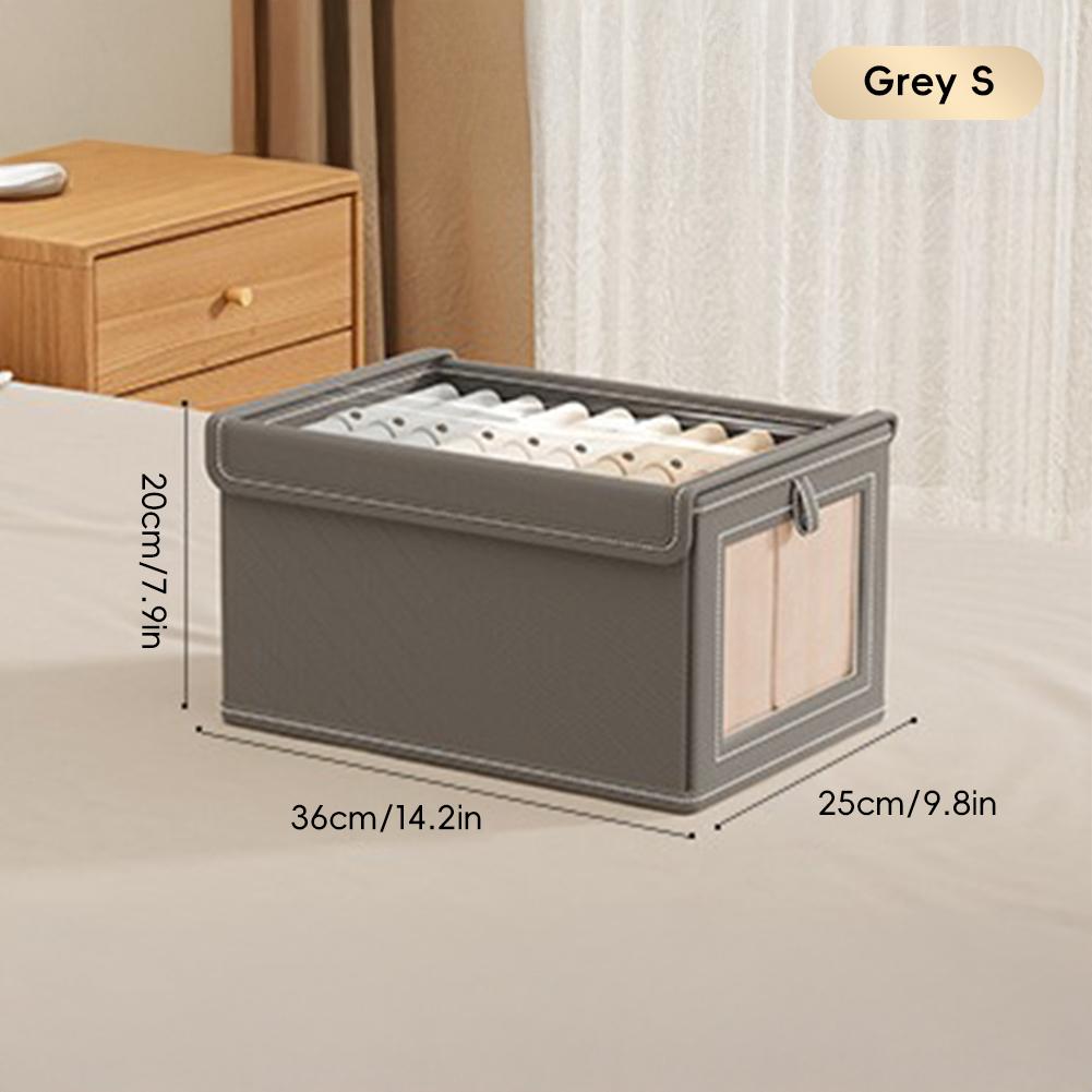 

Складной органайзер для хранения одежды Qxford, контейнер для хранения с крышкой, сезонное хранение одежды, ротация, хранение при переезде, упаковка, хранение в шкафу S серый
