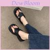 Summer Chic Thick Sole Flip Flops For Women Elegant Design In Silver Color Stylish Beach Footwear