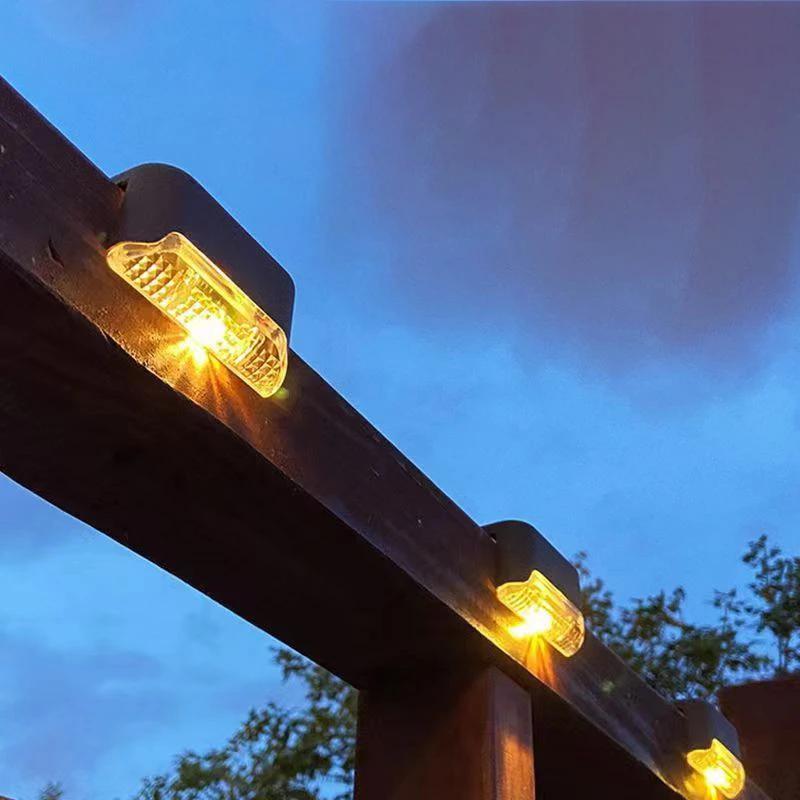 

Solar Deck Lights 1/4 PacK Outdoor Step Lights Waterproof Led Solar Lamp For Stairs Railing Step Fence Yard Patio and Pathway 1Pc