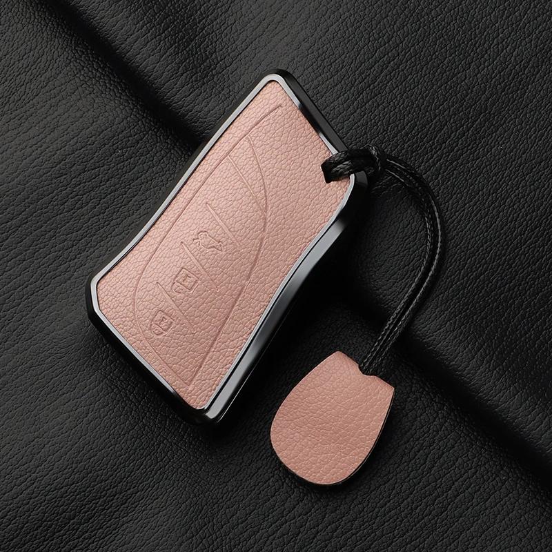 Aluminum Alloy Goatskin Car Key Case Cover For Lexus Nx Es Ux Us Rc Lx Gx Is Ct Rx 200 250H 350H 400H Ls 450H 260H 300H Ux 200