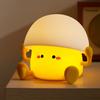 Silicone Pat Night Light Animal Bedside Lamp 2 Level Dimmable Atmosphere Light Eye Caring Cartoon Sleeping Light for Desk Decor