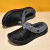 Fashion Winter Men's Slippers Warm Fur Outdoor Comforty Couple Shoes Thick Sole Plush Home Shoes Men Women Anti-slip Slides Garden Shoes