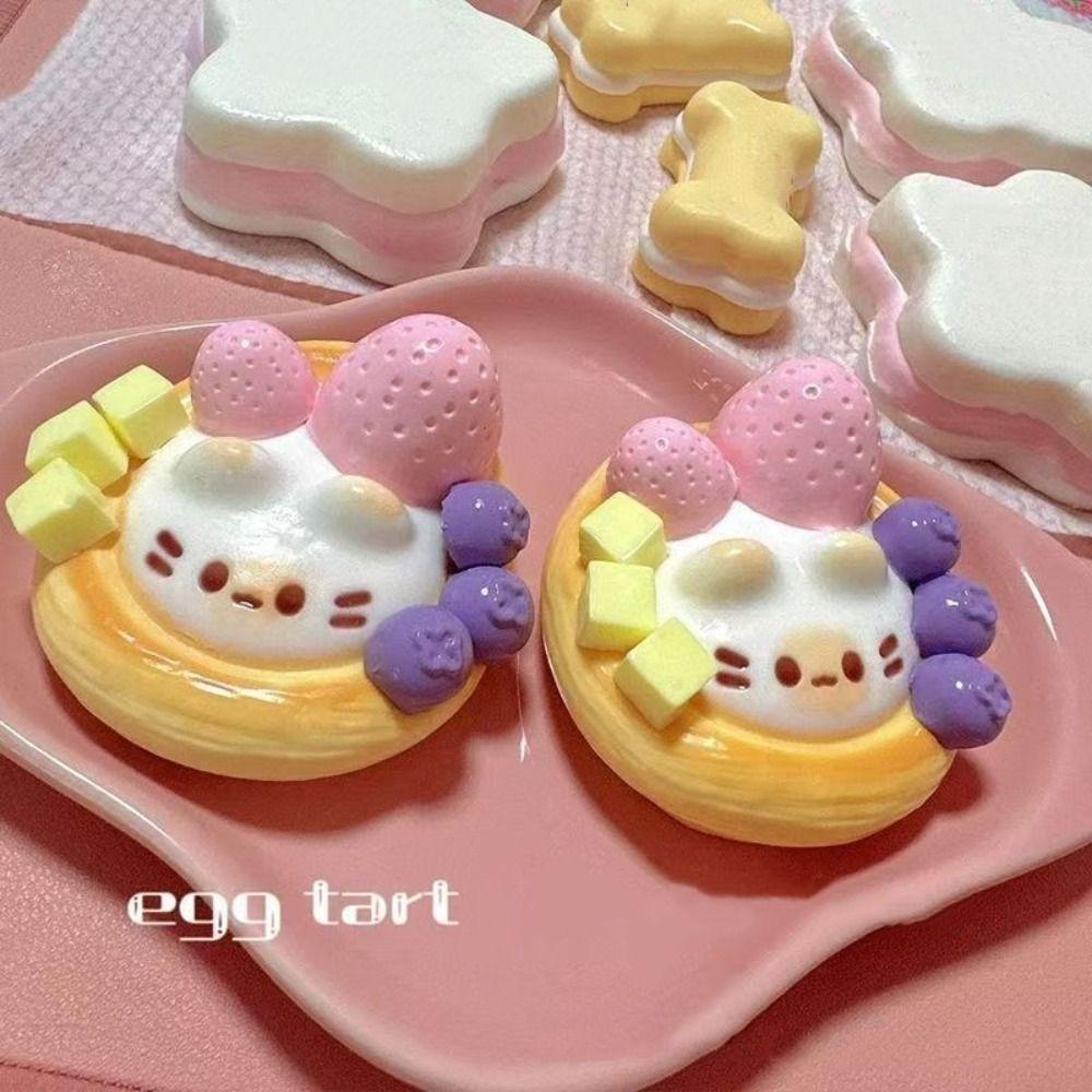 Fingertip Egg Tart Squishy Pinching Slow Rebound Toy Kids Adults Sensory Fidget Ball For Students