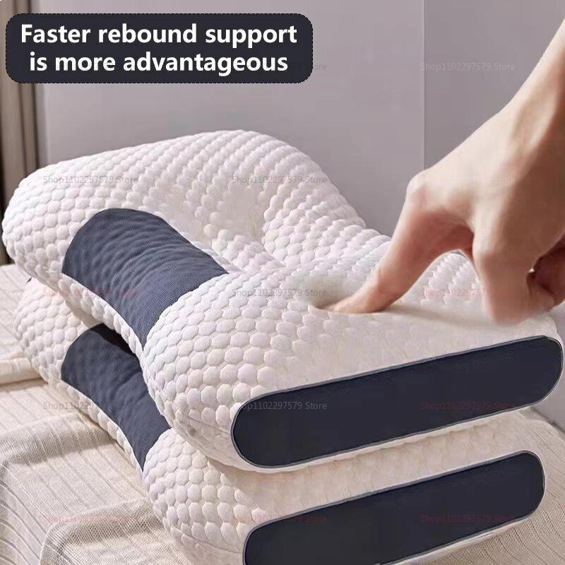 Cervical Orthopedic Neck Pillow for Better Sleep Spa Massage Soybean Fiber Neck Support Cushion Household Pillow for Neck Pain