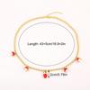 Mushroom Shape Strawberry Necklace Copper Zircon Sweet Necklace Simple Necklace  For Girl