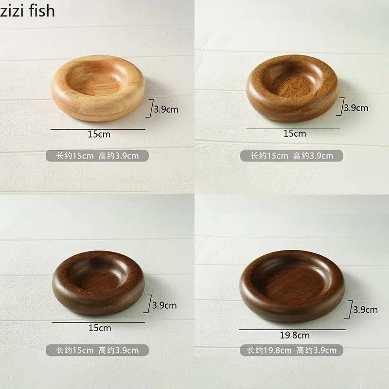Einfacher Kreativer Massivholz Dim Sum Teller Dessertschale Brotteller Restaurant Molekulare Küche Präsentierteller Spezialgeschirr