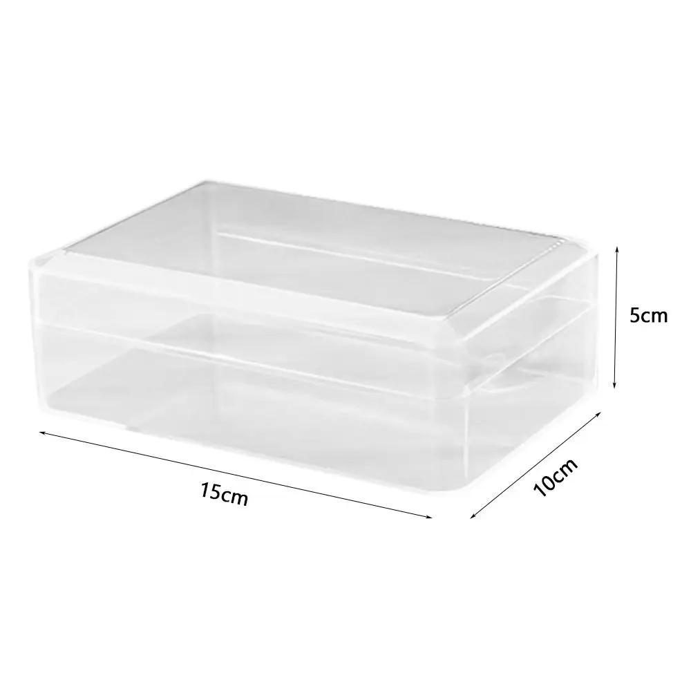 Plastic Storage Box Portable Durable Transparent Small Items Case Square Jewelry Beads Container Power Tools Holder
