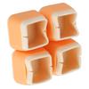 4 Peças Protetores de Silicone para Móveis 3,3x3,9x3,9cm Antiderrapantes Capas para Pés de Cadeira Mesa(laranja )