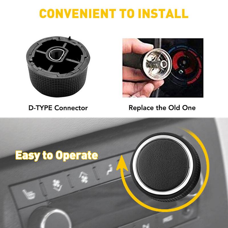 Volume Control Knob AC Knob Radio Tuning Knob Air Conditioning Knob 22912547 for GMC Acadia 09-13 for Chevy 1500 08-11
