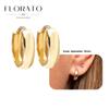 Perforation 925 Silver Ear Needle Minimalist Hoop Earrings Metallic Gold Earrings For Women CZ Fashion Jewelry