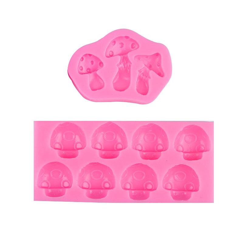 Stampo in silicone a forma di fungo per fondente e argilla Decorazioni per torte da favola