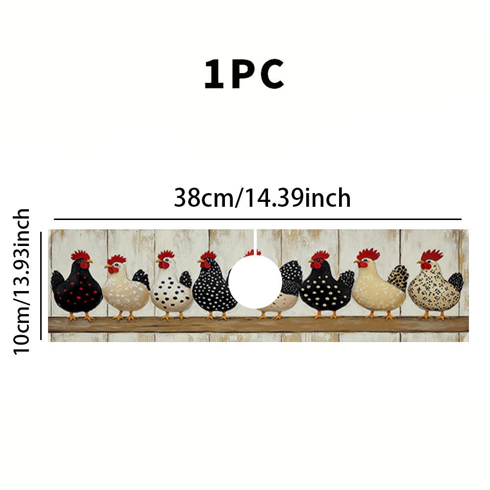 1 pièce Poulets Colorés Tapis Absorbant pour Robinet, Tapis de Drainage, Évier de Cuisine, Tapis de Drainage pour Plan de Travail, Lavabo en Terre de Diatomées, Tapis Découpable à Séchage Rapide