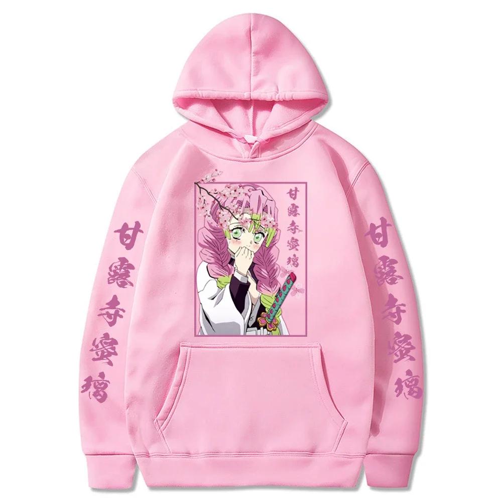 2024 Demon Slayer Kanroji Mitsuri Japan Anime Bedruckte Damen Hoodies Übergröße Sweatshirts Harajuku Damen Langarm Pullover